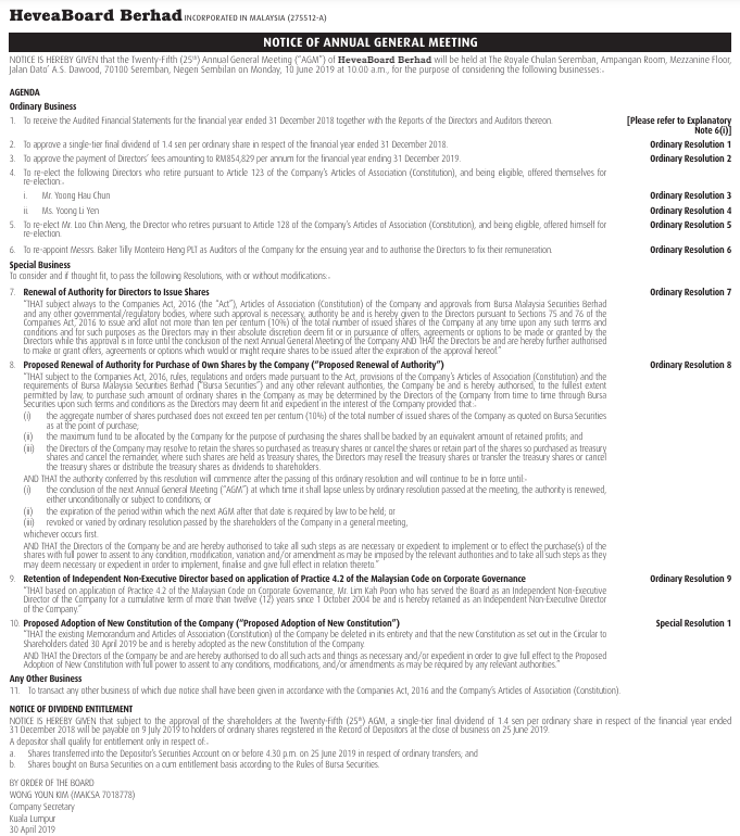Notice 25th AGM