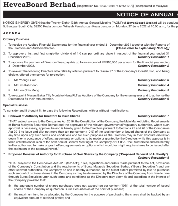 Notice 28th AGM