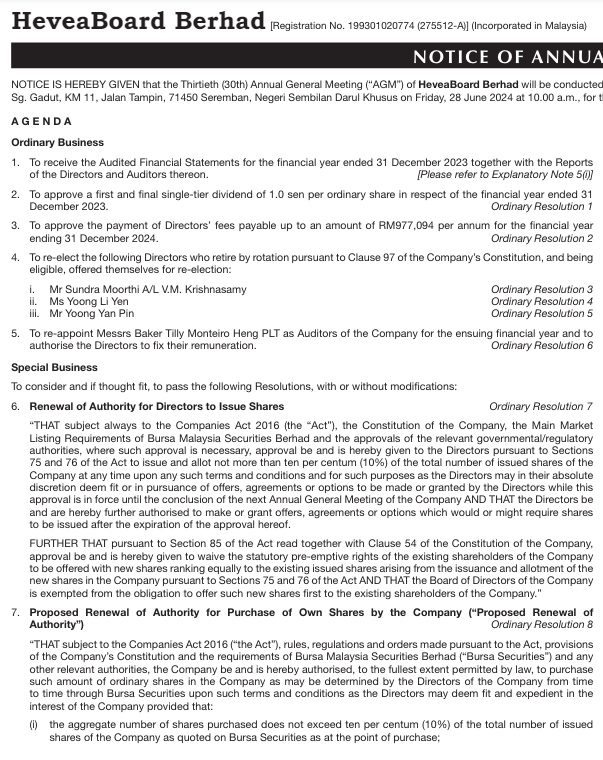 Notice 30th AGM